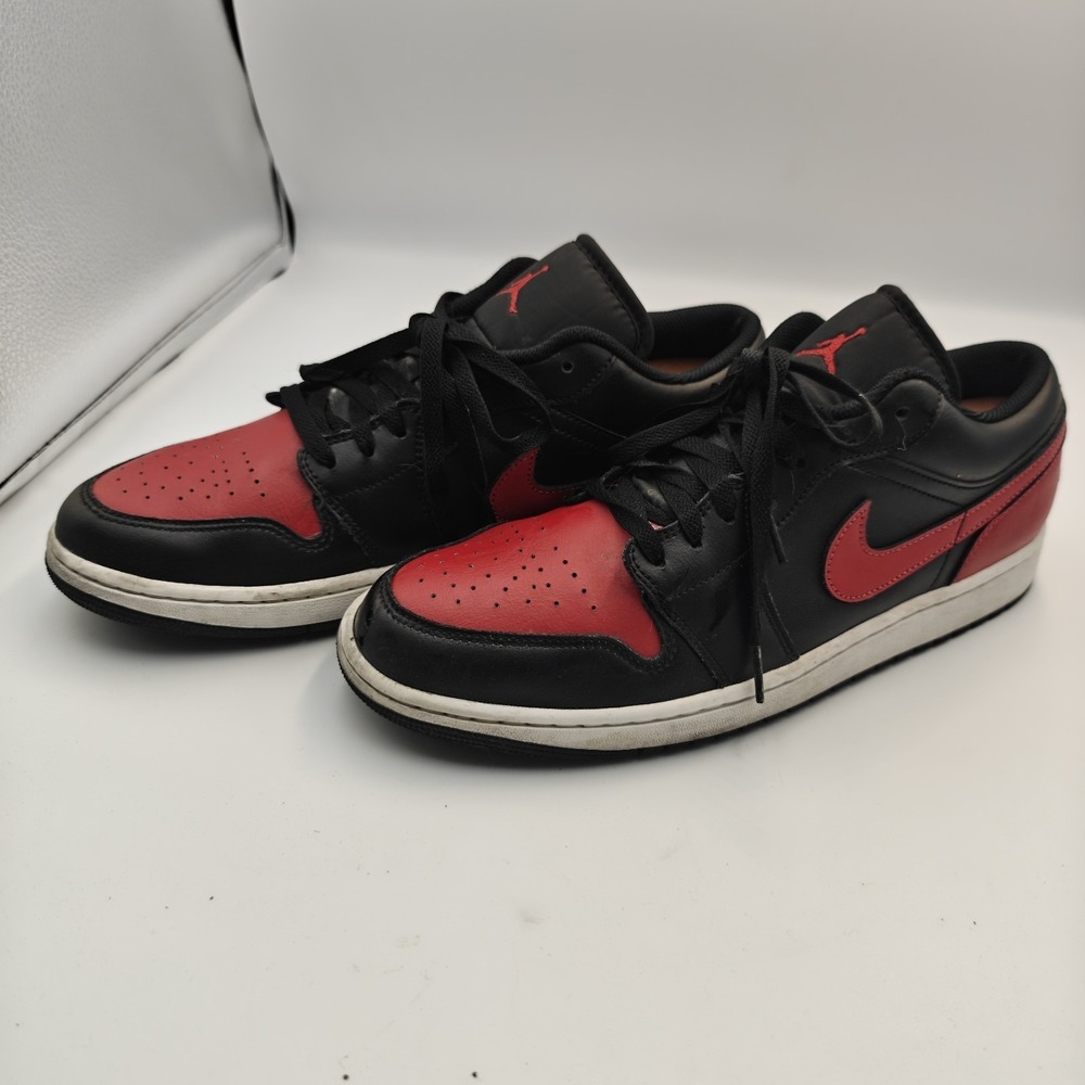 Nike Air Jordan 1 Low Bred Black Varsity Red White AJ1 553558-067 US Men's 12